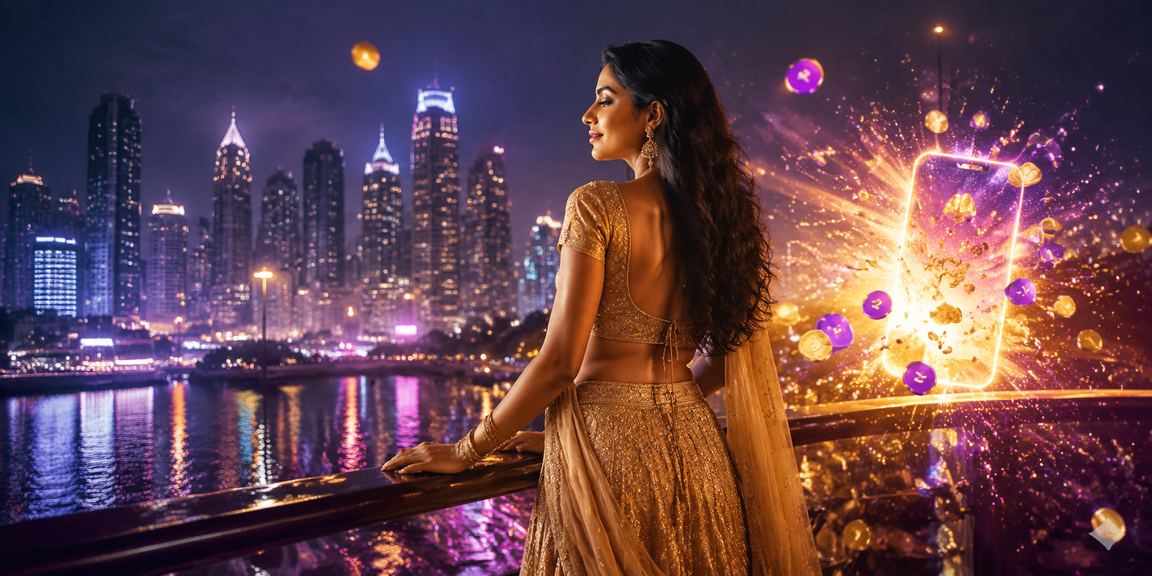 Mumbai night market with lively payment and betting atmosphere